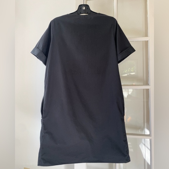 COS Charcoal Cotton Tie Waist Dress size Small - Picture 4 of 8